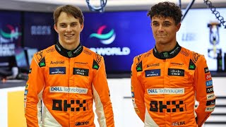Lando Norris &amp; Oscar Piastri McLaren&#39;s two stars. Budapest, Aria Hotel