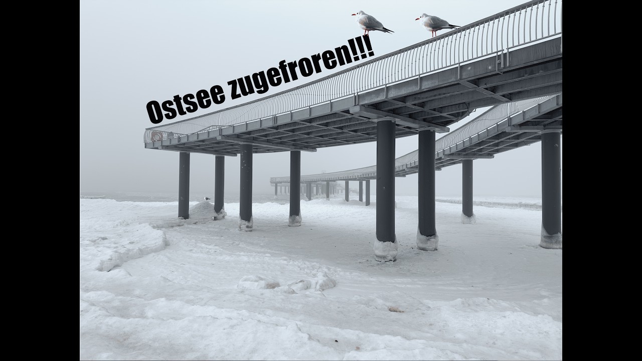 Dieses Naturschauspiel erlebt man nur selten… Ostsee komplett vereist! 🥶