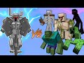 Ferrous Wroughtnaut Vs. Mutant Monsters in Minecraft