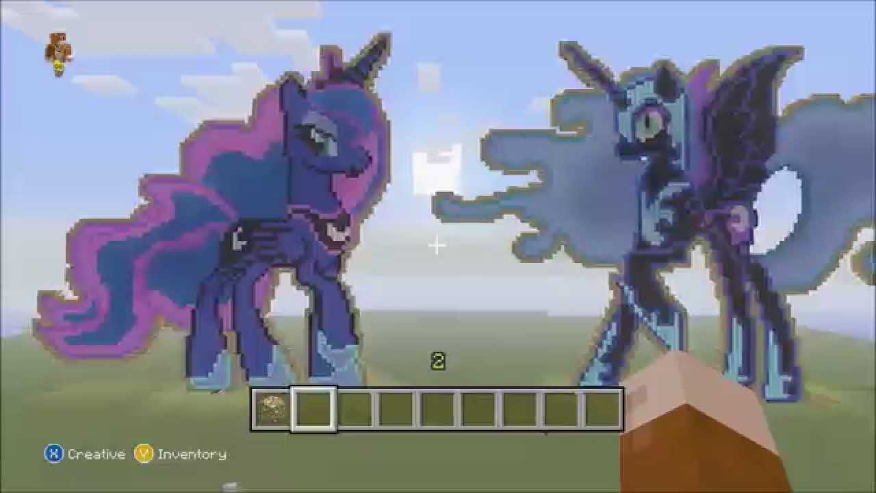 MineCraft Pixel Art Speed Builds Episode 18 *Princess Luna 