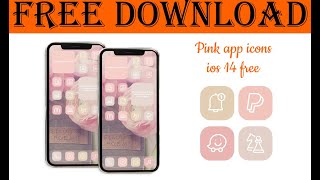 Pink digital aesthetic app icons for ios 14 and free widget icon for iphone ios14 home screen theme screenshot 4