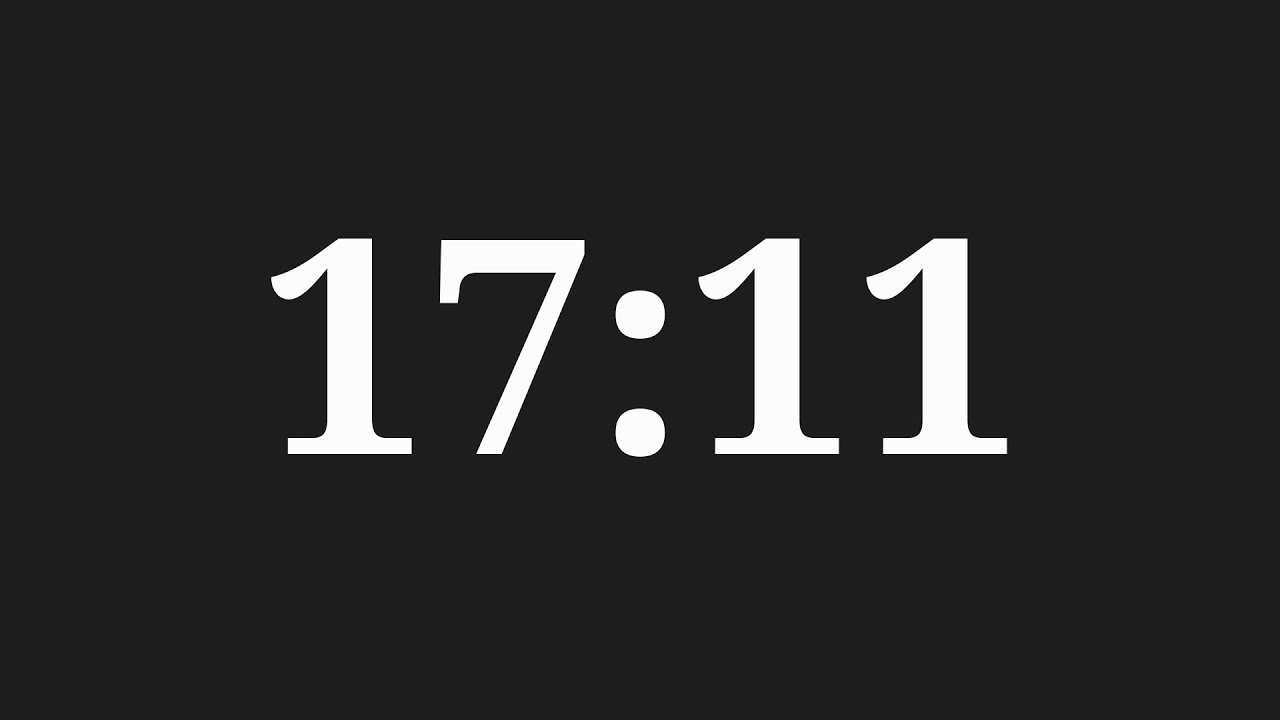 17 Minutes 11 Seconds Countdown Timer - YouTube