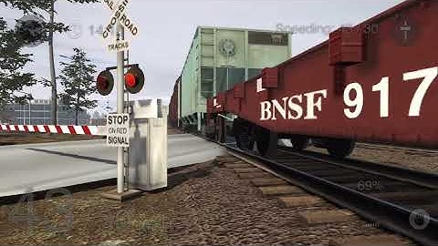 Trainz Simulator 3 Triple BNSF 9-44CWS pull a manifest