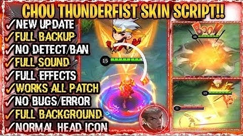 NEW UPDATE CHOU HERO SKIN WITH🔥EMOTE AND RECALL.|NO PASSWORD
