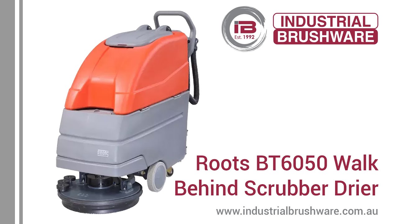Roots BT6050 Walk Behind Scrubber Drier - YouTube