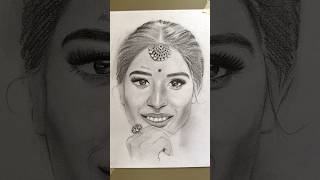 Drawing Radhika Merchant Portrait | Step-by-Step Tutorial /Anant Ambani #shorts #drawing