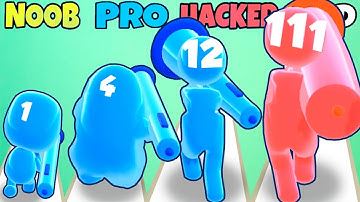 NOOB vs PRO vs HACKER vs GOD in Blob Shooter 3D