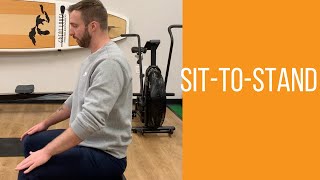How To Perform The Sit to Stand Exercise | Beginner Bodyweight Squat Variation