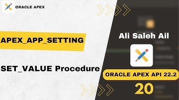 APEX_APP_SETTING : SET_VALUE Procedure