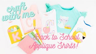 CRAFT WITH ME!  BACK TO SCHOOL APPLIQUE SHIRTS : APPLIQUE SHIRTS WITH BABYLOCK ALLIANCE!