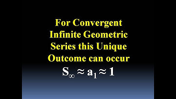 Unique Infinite Geometric Series Sum Trend