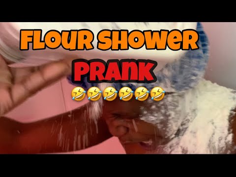 FLOUR SHOWER PRANK - YouTube