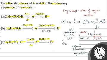 Give the structures of A and B in the following sequence of reactions :\n(a)CH3COOH→Δ....