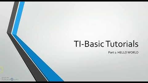 How to Code on a Calculator: TI-Basic Tutorials Part 1: Hello World