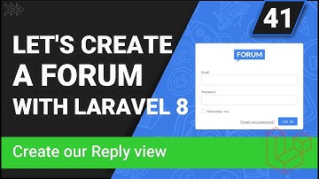 Create a forum with Laravel 8 | Create our reply view | Part 41
