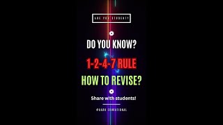 1247 Rule of revision Best Revision Techniques for Exams. How to Revise Scientifically? #revision