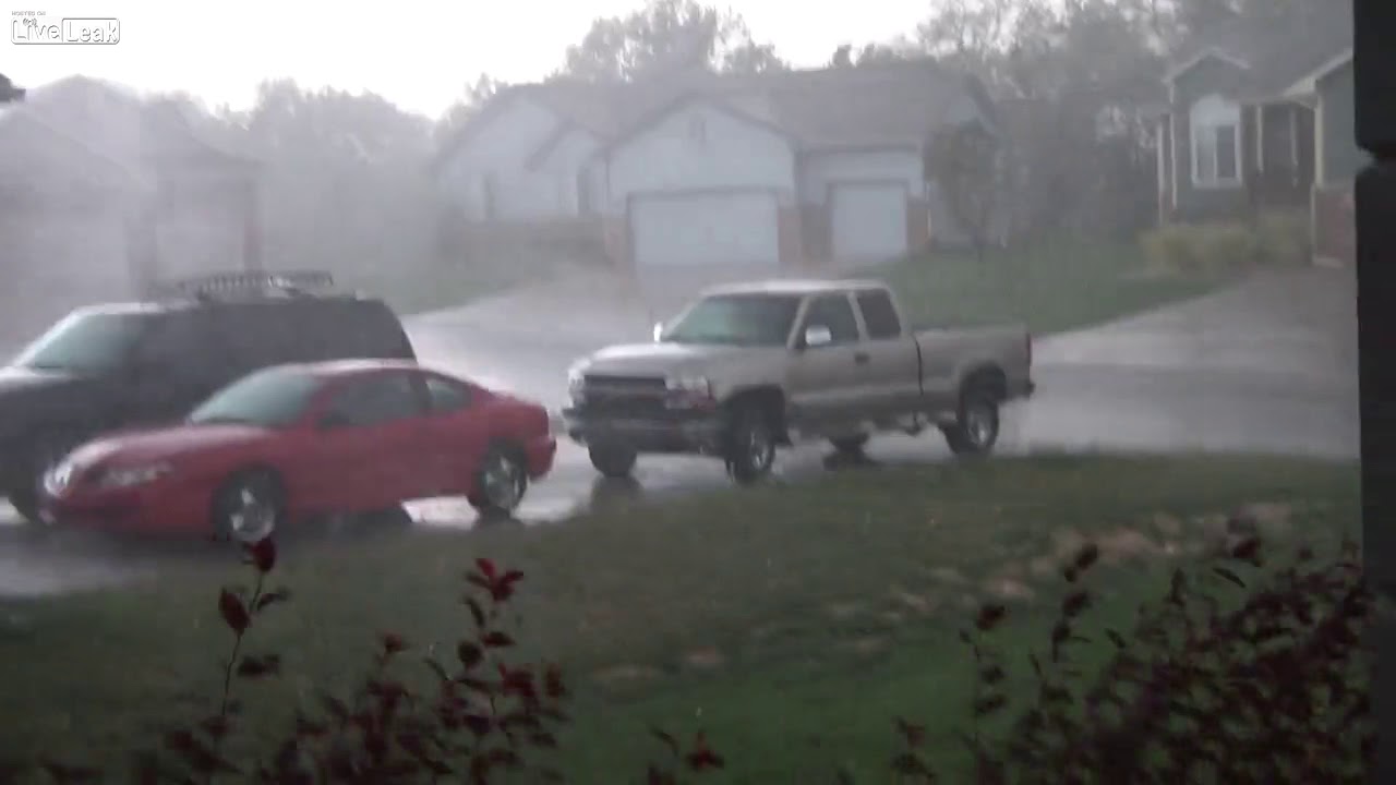 HOT NEW! Softball sized hail storm in Wichita KS - YouTube