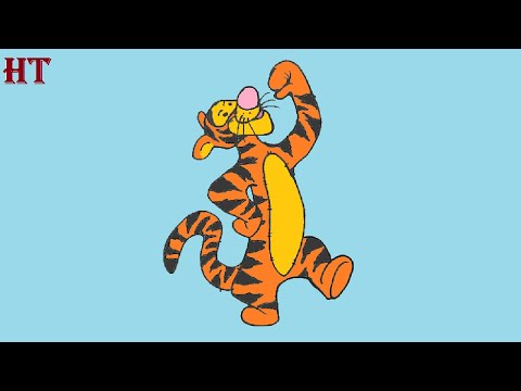 How to draw Tigger from winnie the pooh step by step