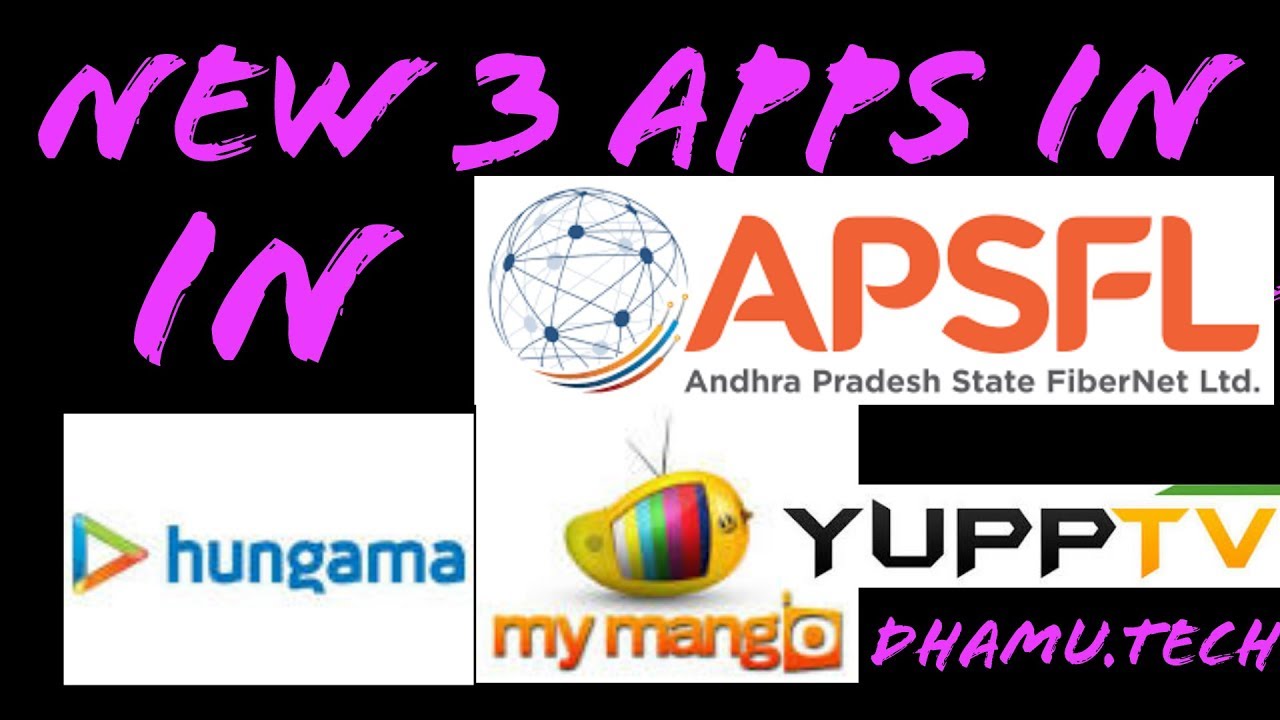 Apsfl introduce a 3 new enertainment apps in ap fiber set boxes|yupptv,my mango,hungama playplay