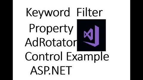 KeywordFilter property of AdRotator control in ASP.NET