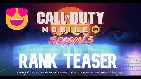 SEASON 3 RANK TEASER IN COD MOBILE