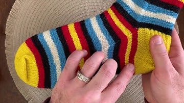 Sock Knitting: Picking up Heel Flap Stitches with a Garter Stitch Edge