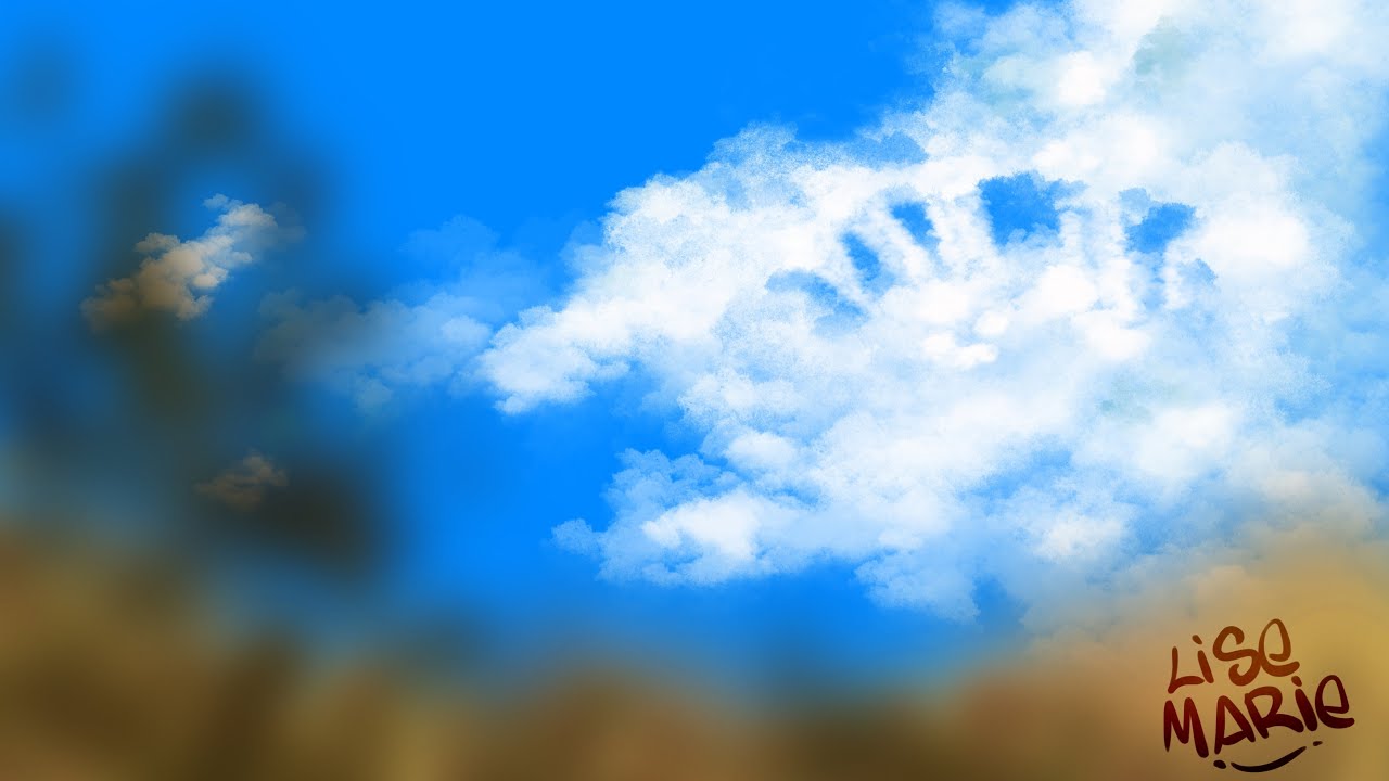 Nuages dans mon champ de blé - PROCREATE