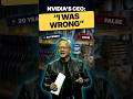 Nvidia's CEO Said 20 Years. Two Months Later, He Said This. #shorts