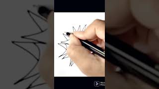 (10)Easy; beautiful 'U' pin shaped petals flower doodle! must try!!#shorts #zentangle #viralshorts