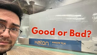 Window film as an aquarium background