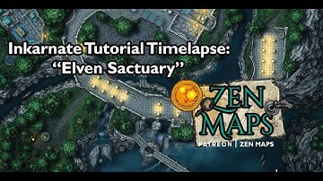 Inkarnate Tutorial Timelapse: - Elven Sanctuary - Map making for D&D / RPG Gaming