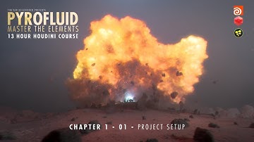 Houdini Tutorial - PyroFluid - Chapter 1 - 01 - Project setup