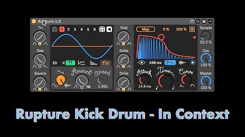 Rupture KICK DRUM - MaxForLive Device For Ableton - In Context