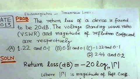 GATE ECE Videos | Transmission Lines-Problems and Solns - #1