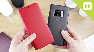 Official Samsung Galaxy Note 9 Leather Wallet Cover Case Review видео чехол samsung galaxy note