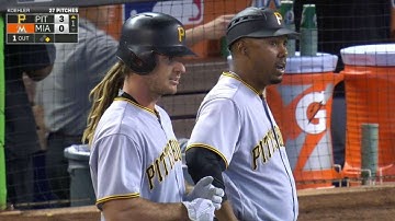 PIT@MIA: Jaso extends 1st inning lead with RBI single