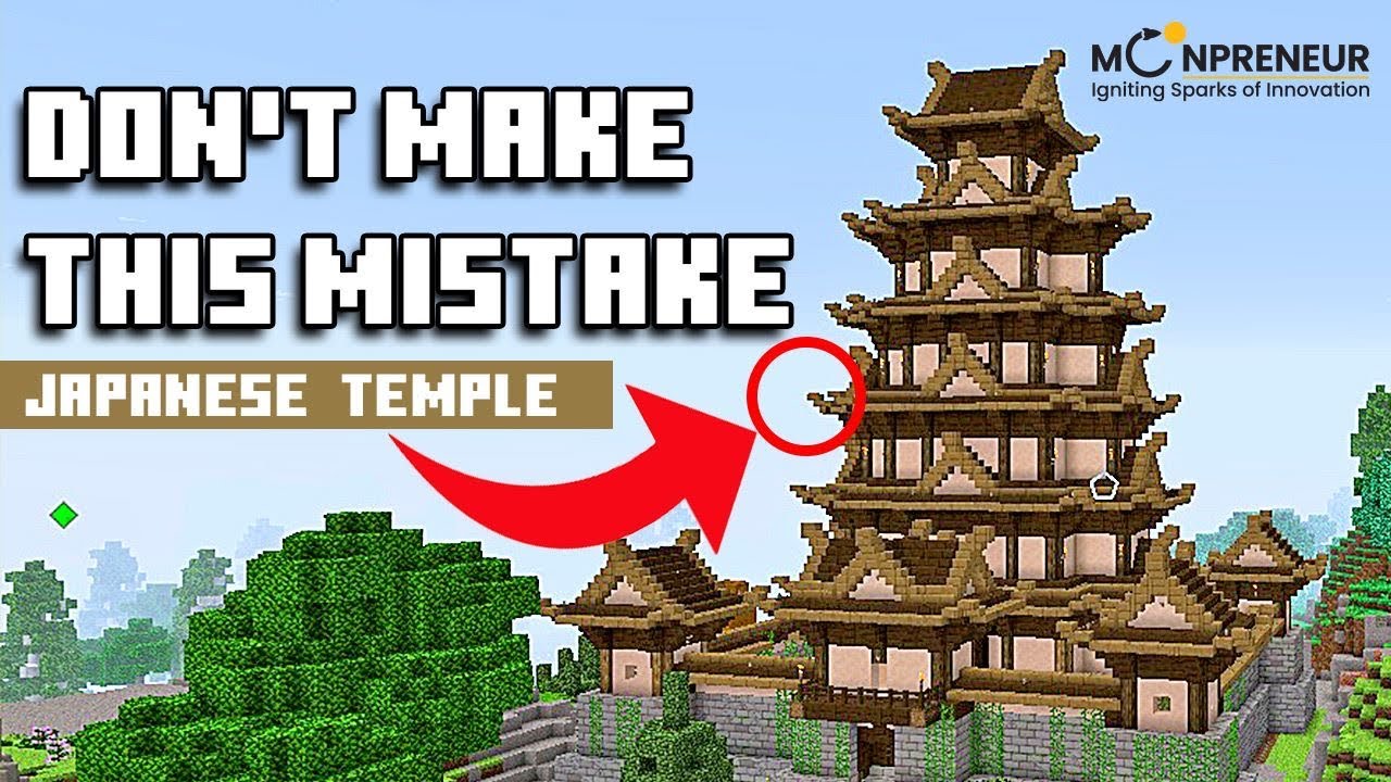 Minecraft Tutorial - How to Build a Japanese Pagoda 