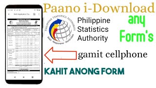 Paano mag download ng kahit anong klaseng form (any form) sa PSA Philippine Statistics Authority screenshot 2