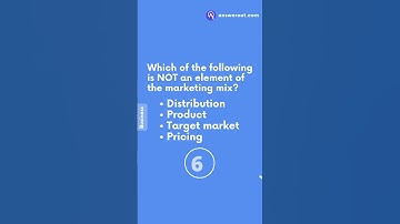 Which of the following is NOT an element of the marketing mix?#shorts #answerout #business #exam #bz