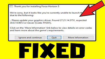 FIX Code FH301 - Forza Horizon 5 Error Update Drivers