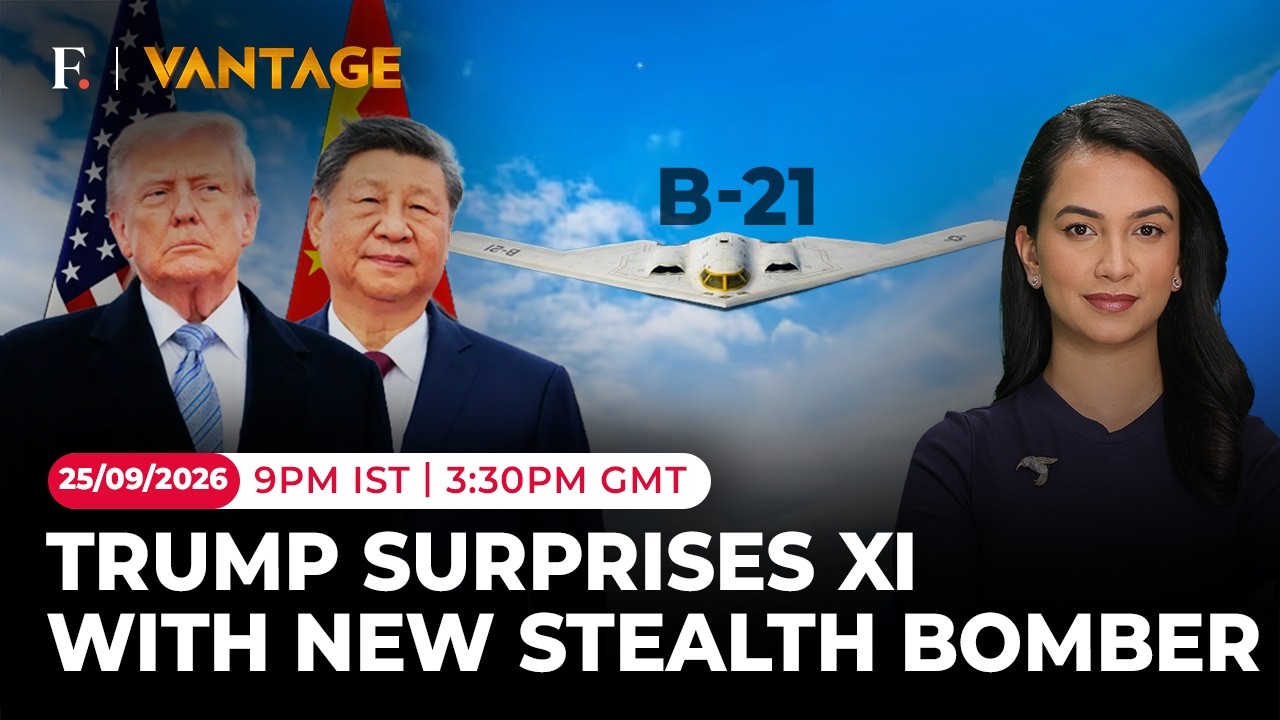 Trump's New Stealth Bomber Roars in the Sky as Xi Jinping Visits US | Vantage thumbnail