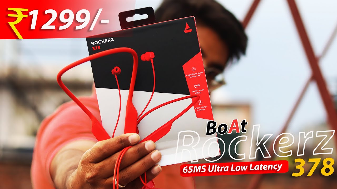 boAt Rockerz 378  Wireless Bluetooth Earphones with Spatial Bionic Sound  Tuned by THX®