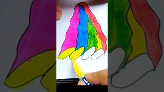 Creative And Satisfying Rainbow Wave Watermelon Shape Artwork Drawing🍉🌈🍄🥝🍓 #art #drawing #viralvideo