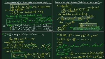 B.sc 4th Sem  Differential Equation Lectures- 02 //Second Order Linear D.E with Variable Coefficient