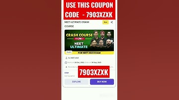 neet ultimate crash course coupon code pw 2023 | Physics Wallah NEET Crash Course #pw #shorts #neet