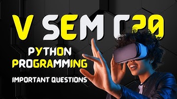 Diploma 5th Sem Python Important Questions | Python Important Questions | Diploma C20