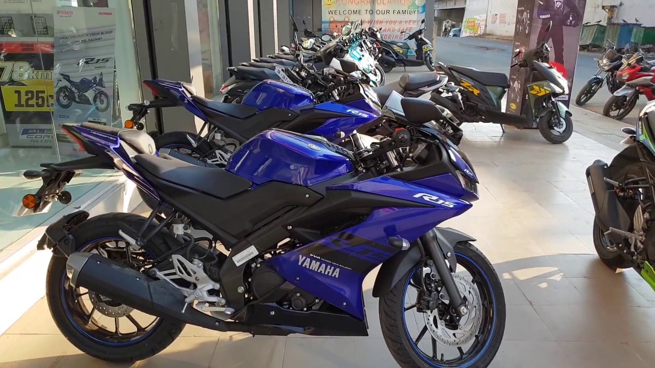 R15V3 Racing Blue Images : Grand Motors Yamaha R15 V3 Bs6 ...