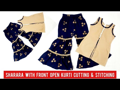 Front Slit Designer Kurti cutting and stitching Step by Step - YouTube