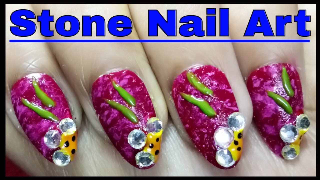 4. Stone Nail Art Design - wide 1