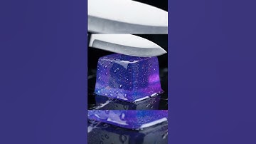 Galaxy jelly cube cutting #asmrtapping